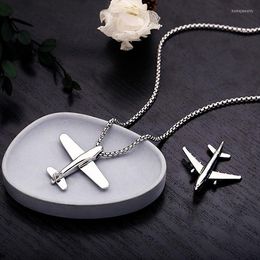 Pendant Necklaces Geometric Minimalist Aeroplane Plane Necklace Delicate Simple Paper Tiny Aircraft Jewellery Statement