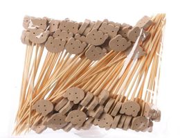 Disposable Dinnerware 100PCS Bamboo Decorative Toothpicks Cute Cocktail Sticks Bear Fruit Skewers Party Buffet Picks Home Derco3623992