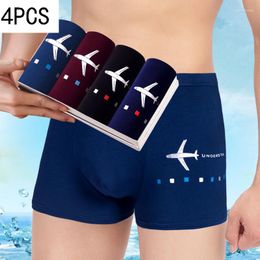 Underpants 4Pcs Sexy Panties Men Boxershorts Underwear Comfortable Breathable Gay Homewear Sports Briefs Male Shorts Calecon