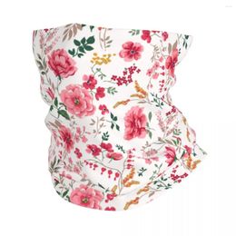 Scarves Trendy Floral Pattern Bandana Neck Gaiter Printed Pink Flowers Balaclavas Wrap Scarf Warm Headwear Riding Men Adult Breathable