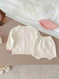 Clothing Sets Autumn Newborn Infant Baby Cardigan Girls Handwork Embroidery Jacket Knit Sweater Coat Kids Fashion Baby Clothing R231127