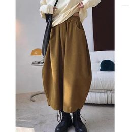 Women's Pants 2023 Arrival Spring Autumn Women Korean Style All-matched Ankle-length Casual Loose Elastic Waist Bloomers V840