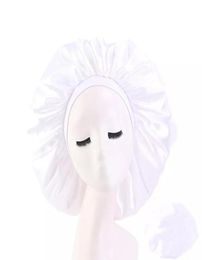 Sublimation Shower Caps Women Satin Bonnets White Blank Hair Wraps Waterproof Bath Hat9819686