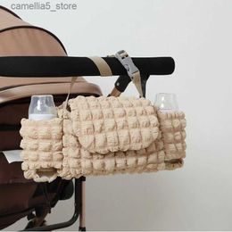 Diaper Bags Bubble Fabric Baby Stroller Hanging Bag Children Large Capacity Storage Bag Child Diaper Storage Bag Diaper Bag Q231127