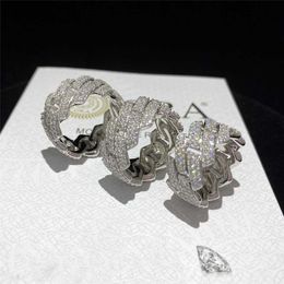 Gioielli di lusso personalizzati Vvs Anello con diamanti Moissanite Anello di classe stile hip-hop ghiacciato Anello di classe stile hip-hop da uomo Anelli cubani in argento sterling 925