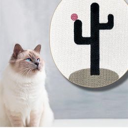 Scratchers Scratching Pads Cat Scratching Board Claw Grinder Wall Sticker Cactus Scratching Cat Claw Plate Wearresistant in living room