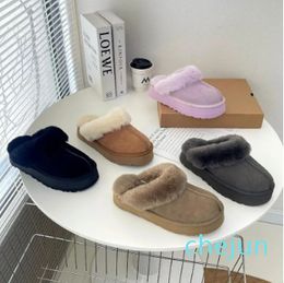 Fur Slides Classic Ultra Mini Platform Boot Slip-on Petites Suede Wool Blend Comfort Winter Designer Booties