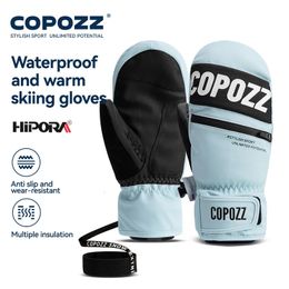 Ski Gloves COPOZZ Upgrade Thicken Winter Men Women 3 M Thinsulate Thermal Snowboard Waterproof Warm Mittens 231124