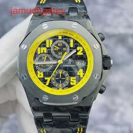Ap Swiss Luxury Watch Royal Oak Offshore Series 26176fo Bumblebee 42mm Forged Carbon/black Ceramic Material Date Timing Function