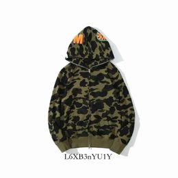 Men's Bapes Hoodies & Sweatshirts Sportswear Hoodie Jacket Jogger Pullover Fleece Sweatshirt Crew Neck Black Hip Hop Camouflage J4ka 1034