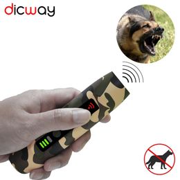 Repellents Dog Repeller pet cat animal strong Ultrasonic Anti Barking Stop Bark Training Device Trainer LED Flashlight Insect Repellent New