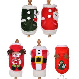 Rompers Pet Christmas Clothes Dogs Autumn Winter New Year Small Medium Dog Cat Holiday Sweaters Items Clothing Hoodie Elk Santa Claus