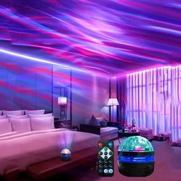 Night Lights USB Starry Projector Light With 7Color Patterns Ocean Wave Night Lamp for Kids Bedroom Multifunctional Polar Lamp Christ Gift YQ231127