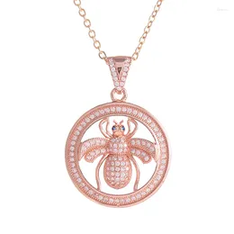 Pendant Necklaces Trendy Jewelry Shining Zircon Bee Charms For Women Men Handmade Chain & Pendants Friends Bijoux Gift