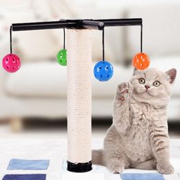 Scratchers Natural Sisal Cat Scratching Post Toy for Cats Catnip Tower Scratcher Sisal Rope Ball Chewing Climbing Toy Protecting Furniture