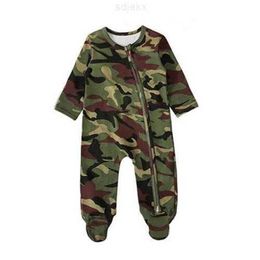 Clothing Sets Custom Baby Zip Romper Onesie with Feet Zipper Pajamas Sleepwear Camo Long Sleeve