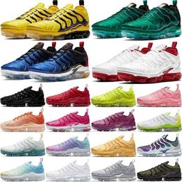 Plus Tn Running Shoes Casual Men Triple Metallic Gold Sunset Boys Atlanta USA Volt Glow Neon Green Red Shark Tooth Grey Light Bone Sneaker 36-47