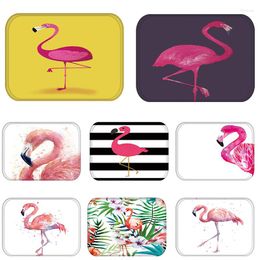 Carpets Doormat Living Room Rug Pink Elegant Flamingo Reusable Washable Carpet Bedroom Hallway Anti-Slip Dustproof Kitchen Mats Tatami