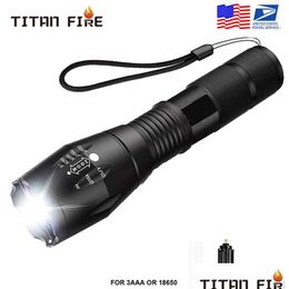 Flashlights Torches Outdoor Led Flashlight 2000Lm Tra Bright Linterna Waterproof Torch T6 Cam Lights 5 Modes Zoomable Light5188564 D Dhnyf