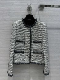Women's Jackets Autumn And Winter Products Yarn Gold Woven Tweed Fabric Elegant Temperament11/