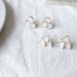 Stud Earrings Needle 2023 Fashion Geometry Feminine Korea Online Celebrity Simple And Compact Joker