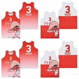 Movie Fade 3 Speedy Film Basketball Jerseys Retro For Sport Fans Pullover Pure Cotton Red White Purple Breathable Vintage HipHop College Embroidery HipHop Shirt
