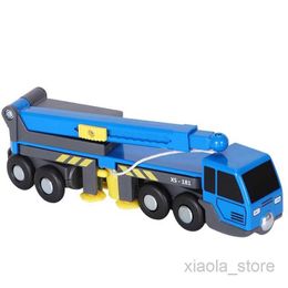 Diecast Model Cars Multifunctional Train Toy Set Accessories Mini Crane Truck Toy Vheicles Kids Toy Compatible with Wooden Tracks Railway