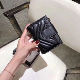 Designers Lady Fashion Classic Plain Wallet Stripes Handbags Thread Card Holders Letter Cover Clutch Bags Multifunction Mini Bag Coin