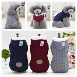 Sweaters SXXL Dog Clothes Knitting Crochet Cloth Sweater For Cats Chihuahua Pets Small Puppy Cat French Bulldog York Winter Pet Clothing