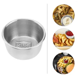 Baking Tools Dipping Bowl Stainless Steel Practical Durable Sauce Cup Appetiser Plates Seasoning Dish For French Fries Dumpling