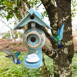 Feeding Bird Feeder Bird Accessories Hummingbird Feeder Wild Bird House Cages Hangings Outdoor Garden Patio Lawn Wall Window Fence Tree