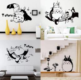 Wall Stickers Cartoon Totoro For Kids Room Decoration Decals DIY Home Decor Bedroom PVC Removable Anime Poster2204027