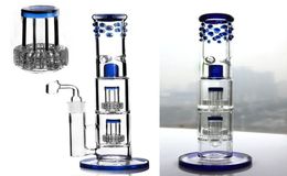 158 Inch Thick Glass Hookahs Bong Bubbler with Honeycomb Matrix Perc Tall Oil Burner Dab Rig Water Pipes for Smoking with 18mm Jo8929578