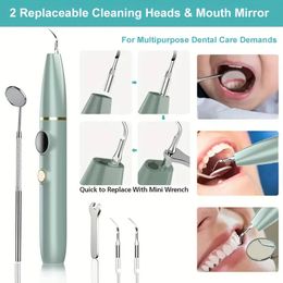 Ultrasonic Electric Oral Cleaner Kit, Dental Cleaner, Cleaning Whitening Flosser, Waterproof Whitening Teeth Brush Kit At Home And Travel