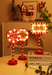 Other Event Party Supplies Christmas Street Sign Decorative Light Wood Day Multipurpose Energy Saving LED 231124