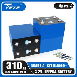 New 4PCS 200Ah/230Ah/280Ah/310Ah 3.2V LifePo4 battery A-level cycle 6000 charging Battery DIY 12V 24V suitable for RV ships without tax