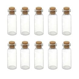 Mini Glass Cork Bottles Jars Wish Mini Vials Bottle for Wedding Wishing Birthday Olelm