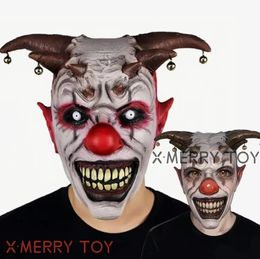 Party Masks Christmas mask Halloween Costume Props Wickedly Grinning Horror Movie Clown Mask Scary 231124