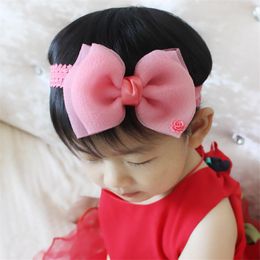 Hair Accessories 1 Pc Infantile Girls Solid Cotton Bow Headband For Kids Fashion Elastic Band Big Bows Headbands