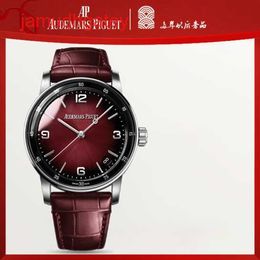 Ap Swiss Luxury Watch Code 11.59 Series 41mm Automatic Mechanical Fashion and Leisure Men's Watches, Wristwatches, and Clocks 15210bc A068cr.01 Wine Red Complete Set