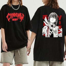 Men's T Shirts Chainsaw Man Shirt Manga Makima Power Denji Grafische Print Japanse Anime T-shirt Kleding Unisex Korte Mouwen Tee Tops