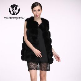 Blazers Women's Natural Fox Fur Coat Winter Genuine Leather Real Fur Casual Warm Fur Coat High End Fox Fur Sleeveless Vest