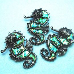 Pendant Necklaces 2pcs Lovely Seahorse Natural Abalone Shell Good Making As Women's Brooch Or Pendants Two Functions Mother Of Pearl