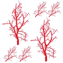 Decorative Flowers 6 Pcs Simulated Twigs Fake Plants Stems And Branches Decor Artificial Tree Plastic Vase Filler Household For