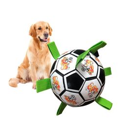 Carriers Pet Dog Toys Soccer Ball Interactive Toys for Dogs Kids Outdoor Training Soccer Dog Chew Toy Small Medium Dog's Toys