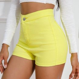 Women's Shorts Denim Women High Waist Jean For 2023 Summer Clothes Black White Yellow Pink Short Mujer Femme Jeans XS