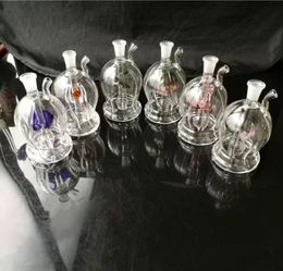 Glass Pipes Smoking Manufacture Hand-blown hookah Round bellied diamond striped kettle