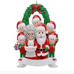 2023 new Festive Christmas Ornaments Decorations Quarantine Survivor Resin Ornament Creative Toys Gift Tree Decor Mask Snowman LL