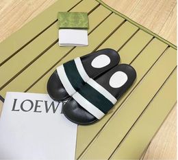 luxury designer Pool woman letter sandal embedded man black Slide rubber slipper shoe Beach Outdoor Cool Slippers Fashion Flat Flip shoes