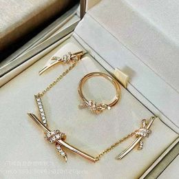Collane designer collana nodo collana femminile in argento in argento oro oro lacetto mainteicola diamante con diamante bowknot catena